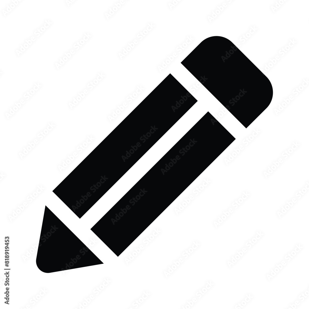 Pencil vector icon isolated on white background