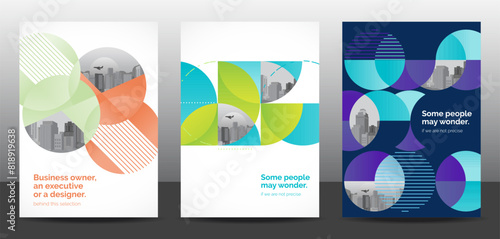 Template vector design set for Brochure, AnnualReport, Corporate Presentation, Portfolio, Flyer, layout modern, posters collection Eps10