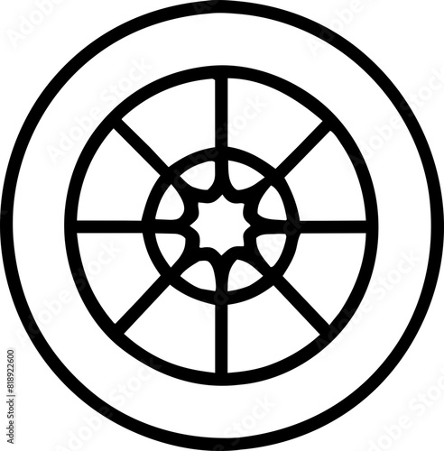 wheel icon outline