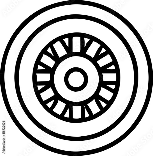 wheel icon outline