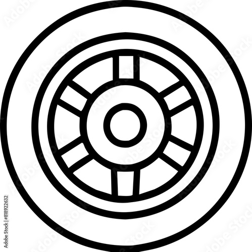 wheel icon outline