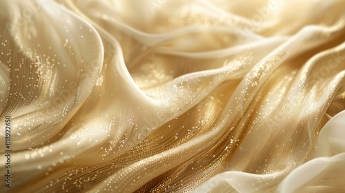 Background image of golden silk. photo