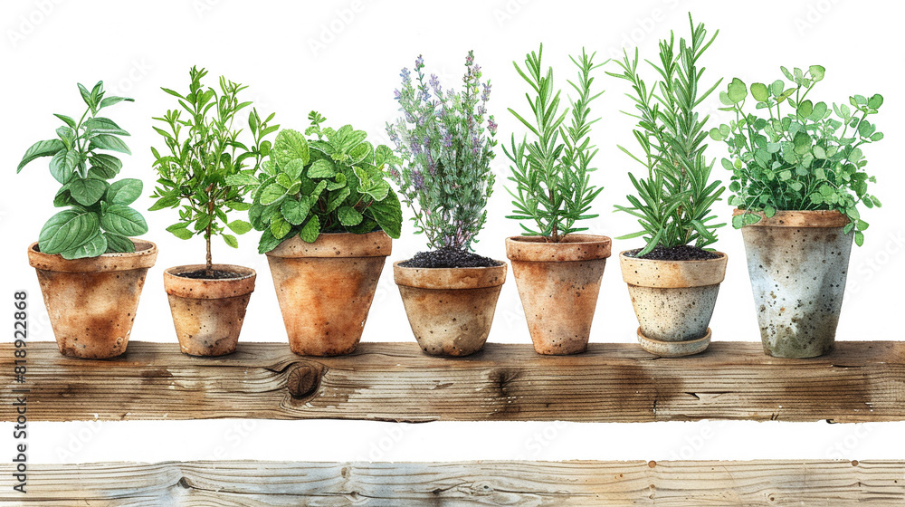 herbs in a pot herbs in a pot