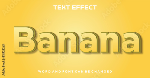 Banana  editable text effect