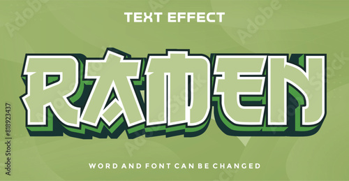 Ramen  editable text effect