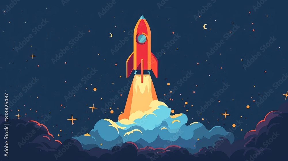 A digital marketing agency logo with a pixelated rocket ascending, symbolizing growth and innovation A digital marketing agency logo with a pixelated rocket ascending, symbolizing growth and innovation