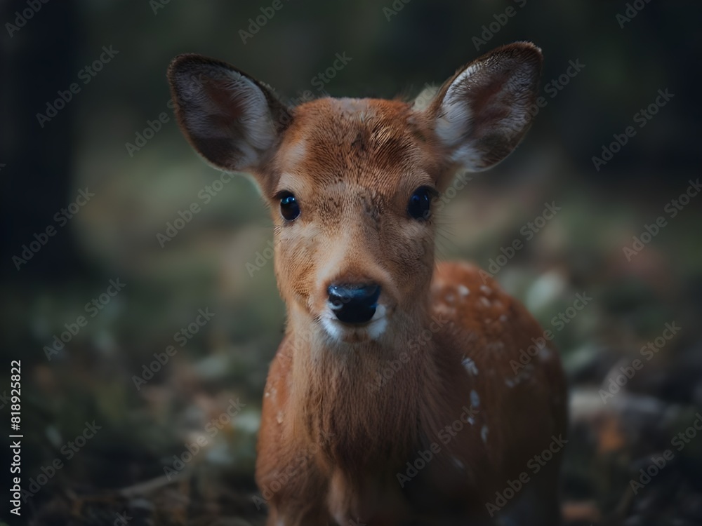 Capturing the beauty of deer macro photography in the morning day Capturing the beauty of deer macro photography in the morning day