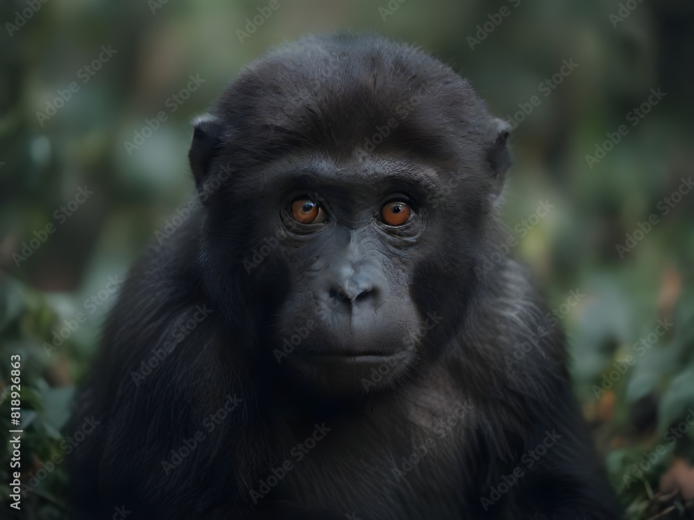 Capturing the beauty of gorilla macro photography in the morning day Capturing the beauty of gorilla macro photography in the morning day