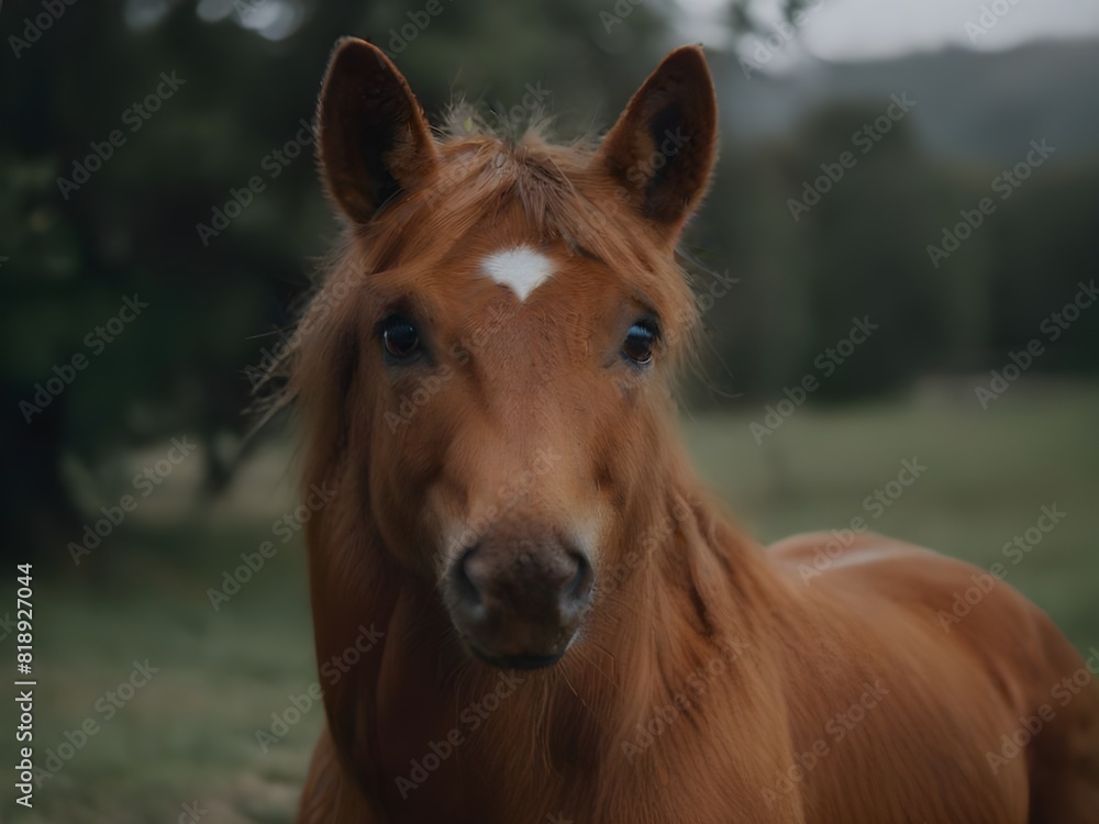 Capturing the beauty of horse macro photography in the morning day