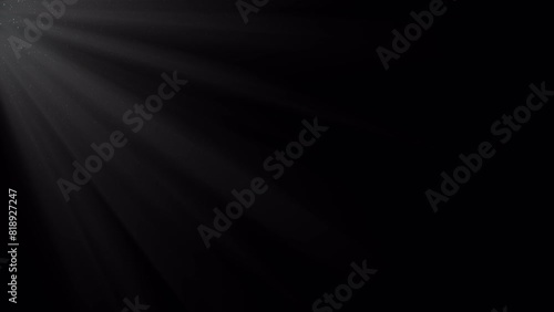 Light Rays with Small Particles Moving Around in Random Direction. 4K photo