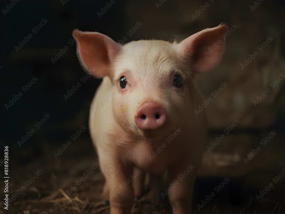 Capturing the beauty of pig macro photography in the morning day Capturing the beauty of pig macro photography in the morning day