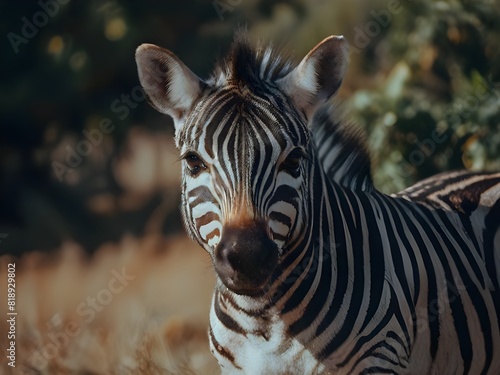Capturing the beauty of zebra macro photography in the morning day