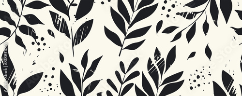 Minimalist hand-drawn abstract organic shapes pattern, ideal for contemporary print collages and fashionable design templates.