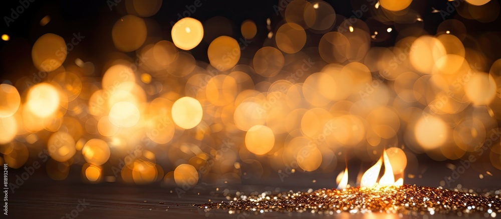 Fire Radiating Light A captivating blurred Bengal fire radiating a beautiful golden glow ...