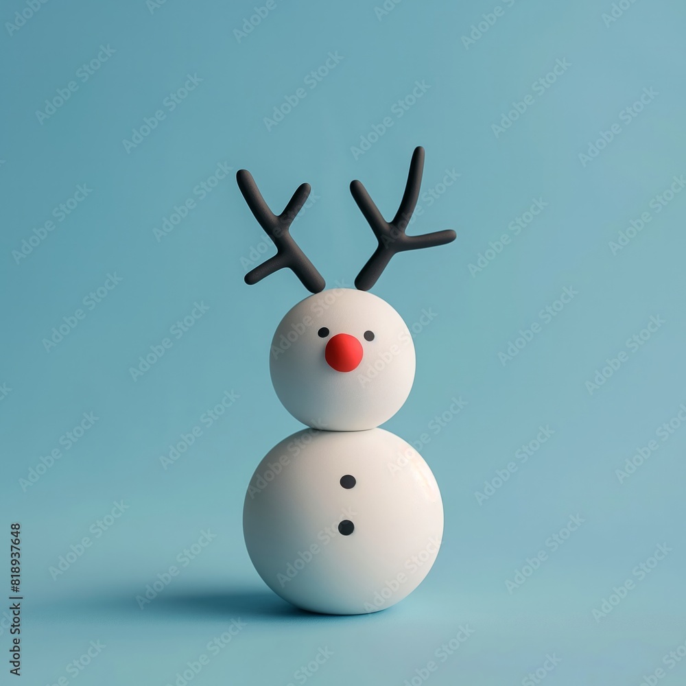 a snowman on a blue background a snowman on a blue background