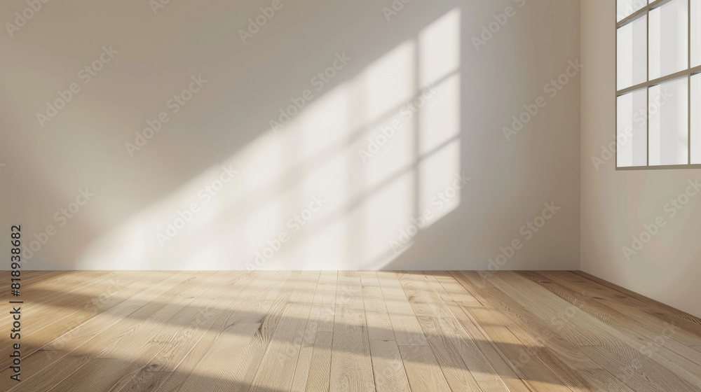 Bright room with panoramic windows, no furniture, sunlight rays shining through. Bright room with panoramic windows, no furniture, sunlight rays shining through.