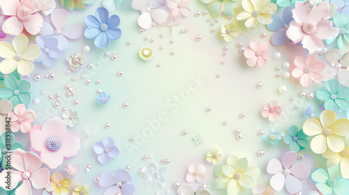 pastel-colored flowers wallpaper background