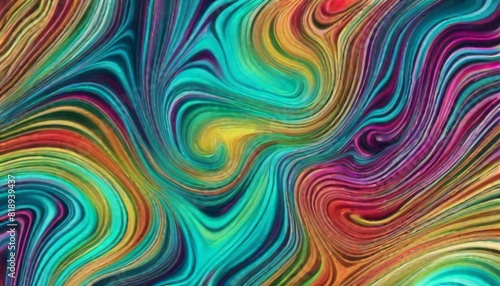 A vibrant abstract with undulating waves of colors blending in a fluid  dynamic pattern.. AI Generation