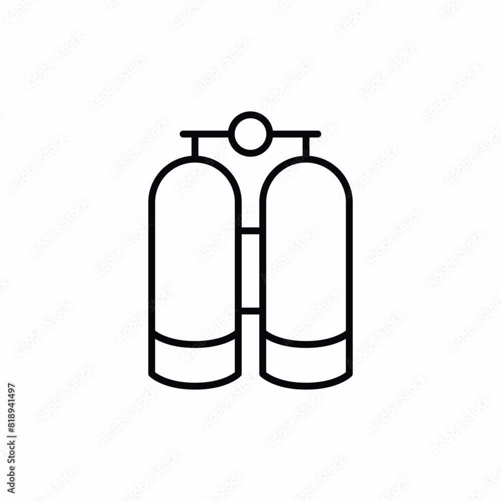 diving oxygen air cylinders icon diving oxygen air cylinders icon