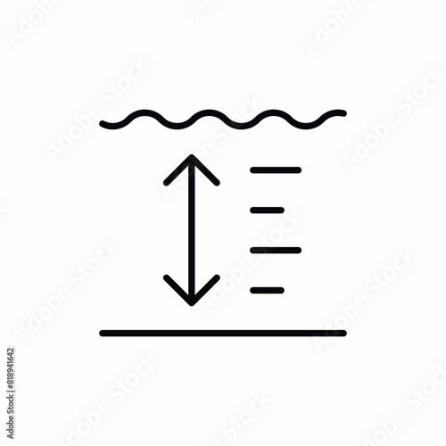 water depth level measure icon