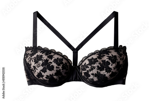 Elegant luxury black bra isolated  photo