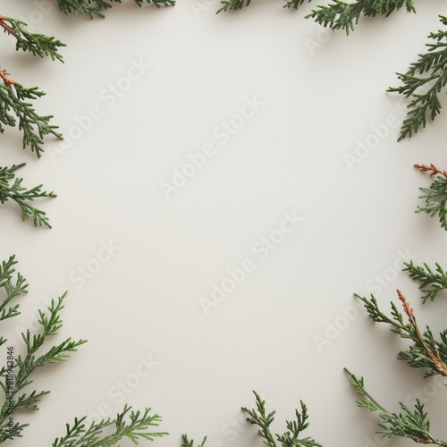 christmas tree on white background © Darya