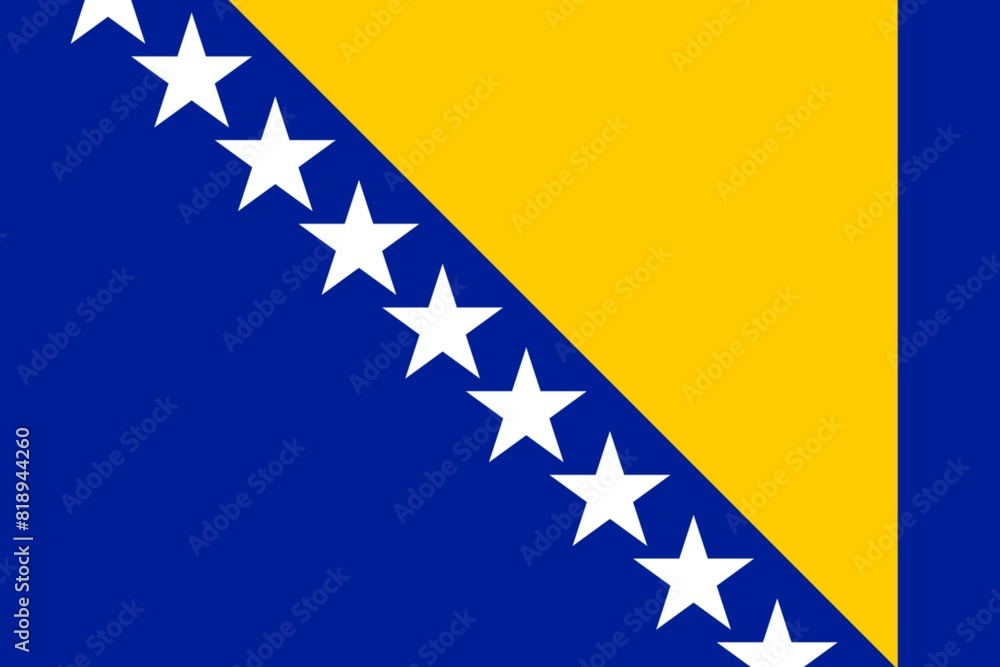 Fototapeta premium national flag of Bosnia dan Herzegovina design template transparent, Bosnia dan Herzegovina flag brush stroke flag png transparent