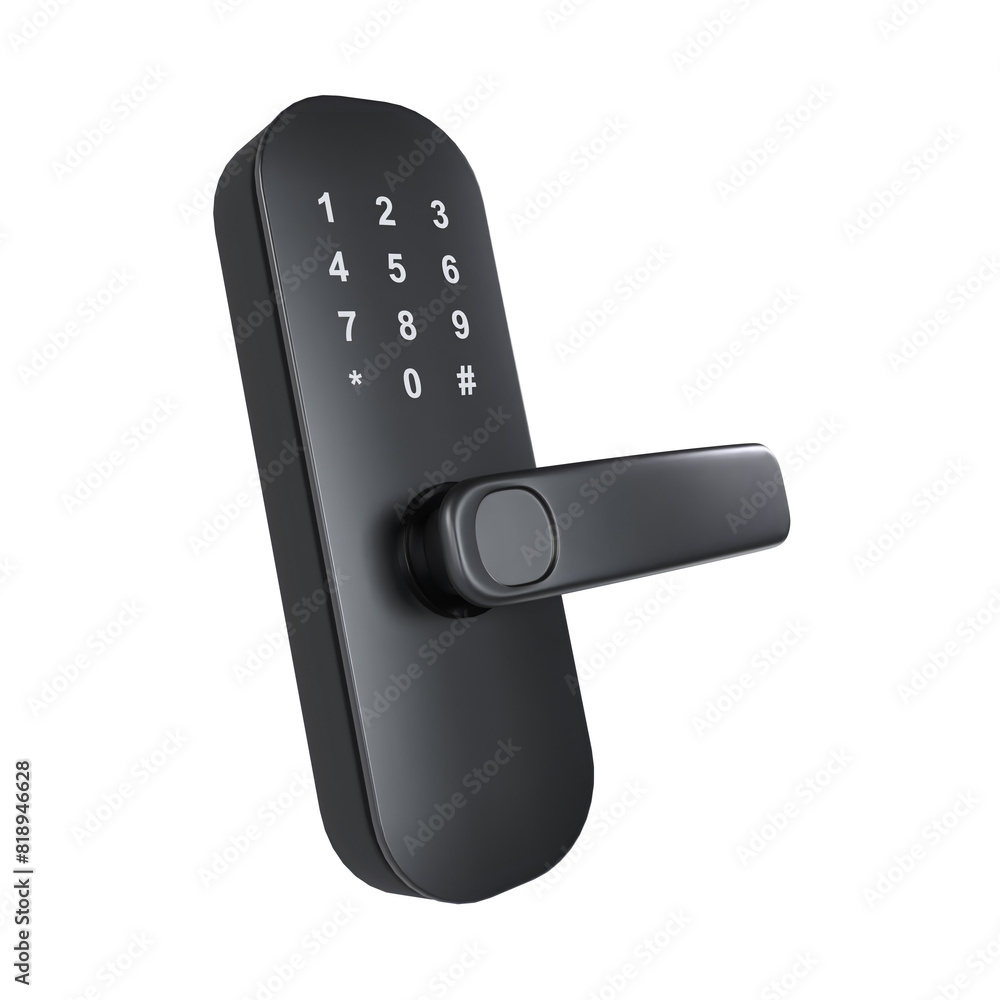 Smart Home Door Lock 3D illustration Icon Smart Home with Transparent Background Smart Home Door Lock 3D illustration Icon Smart Home with Transparent Background