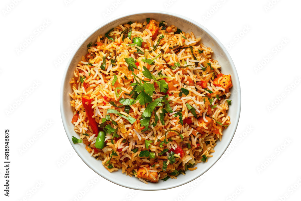 Bowl of Biryani isolated on transparent background Bowl of Biryani isolated on transparent background