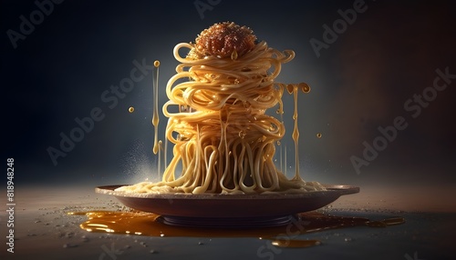 Watercolor Render Brings the Spaghetti Monster to Life in a Glossy Italian Feast photo