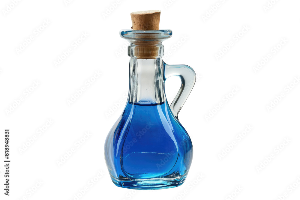 Blue agave syrup in a crystal isolated on transparent background Blue agave syrup in a crystal isolated on transparent background