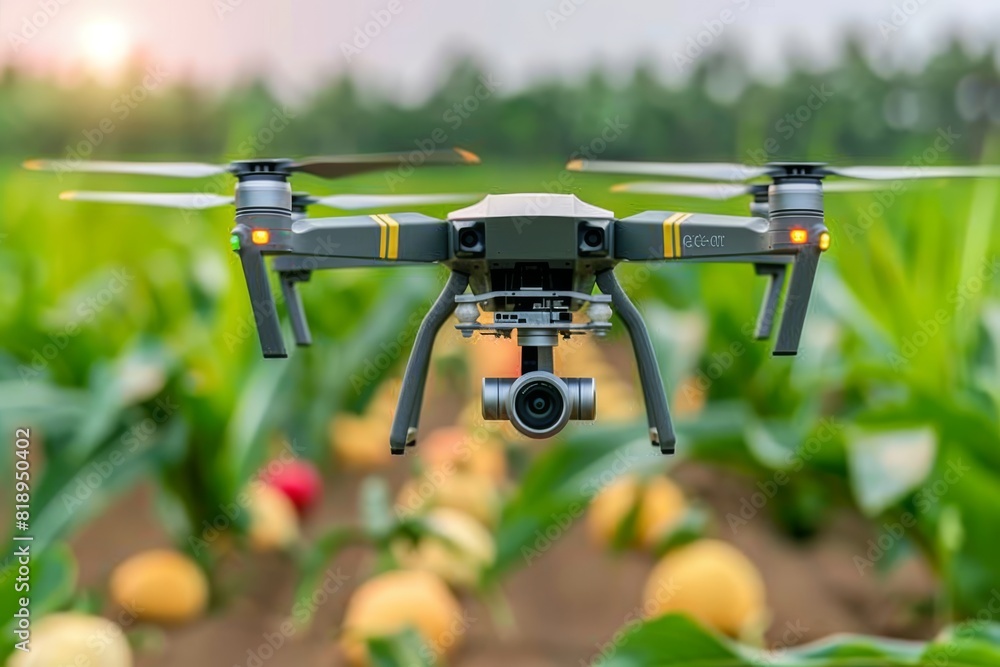 Farm drone agritech in smart farming technology for vibrant wheat fields, utilizing young tree saplings and advanced farm layouts for precision agriculture. Farm drone agritech in smart farming technology for vibrant wheat fields, utilizing young tree saplings and advanced farm layouts for precision agriculture.