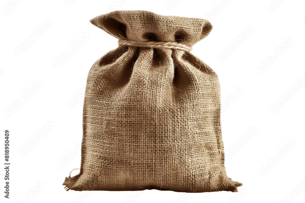 Burlap coffee bag isolated on transparent background Burlap coffee bag isolated on transparent background