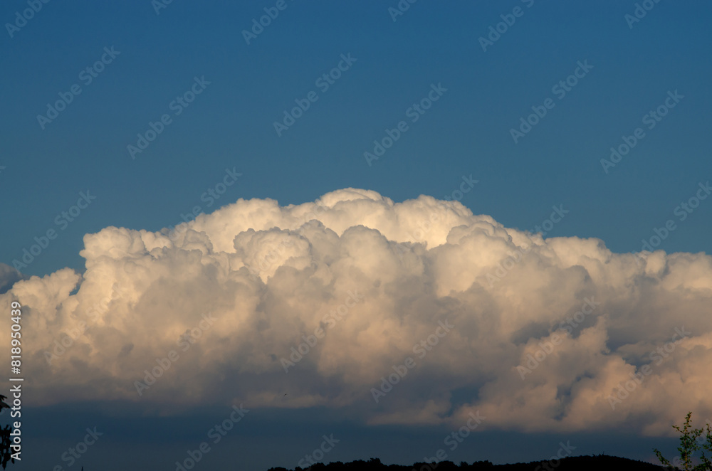 Cumulus clouds against blue skies in Germany