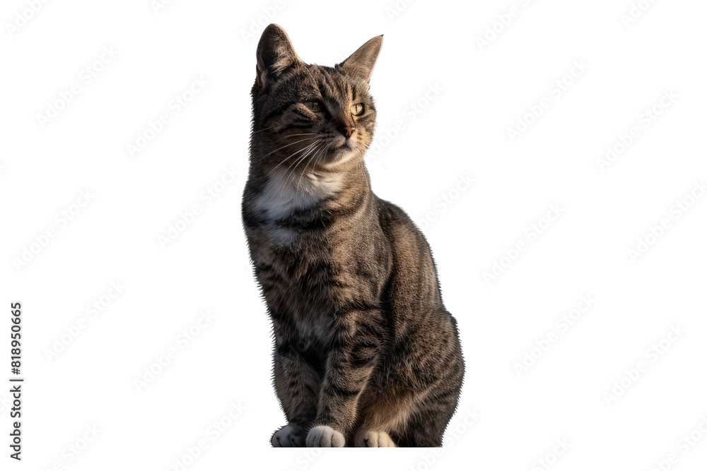 Cat isolated on transparent background