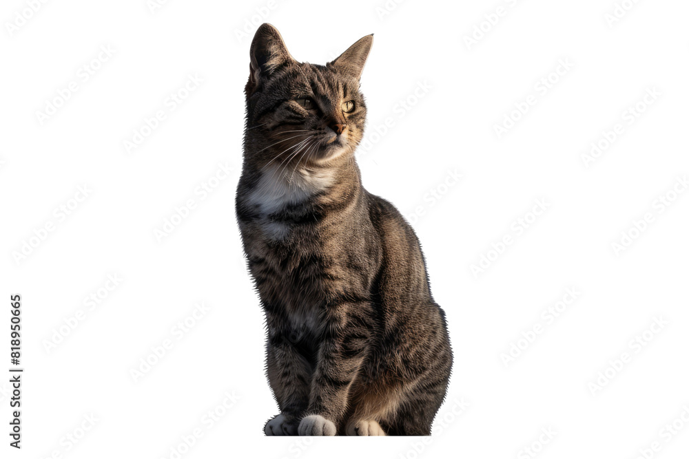 Obraz premium Cat isolated on transparent background