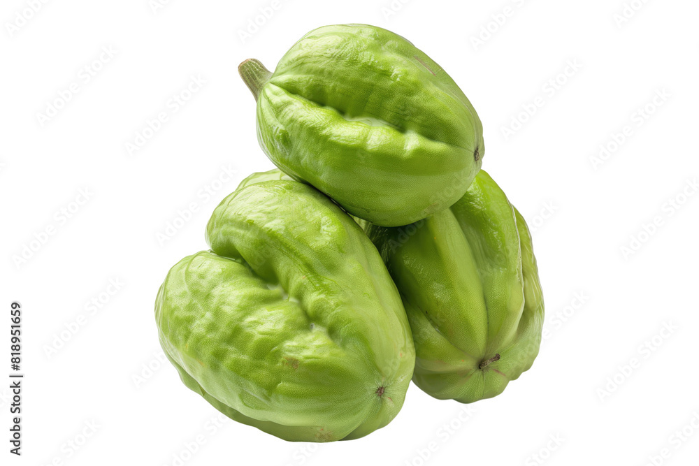 Chayote fruits isolated on transparent background Chayote fruits isolated on transparent background