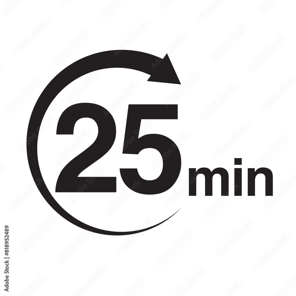 25 minute arrow timer icon vector illustration eps 25 minute arrow timer icon vector illustration eps