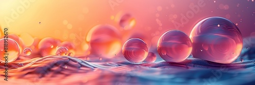 Multiple eggs floating on the surface of the water photo
