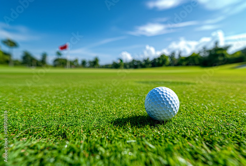 a golf ball on green grass