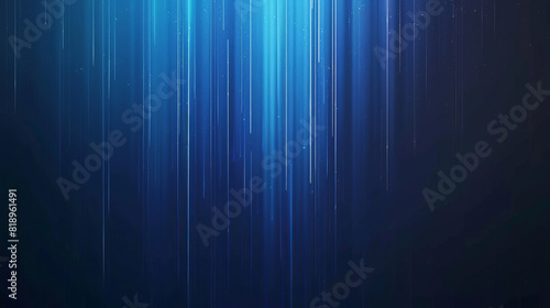 Blue rays of light descend from above, creating an ethereal and mesmerizing visual effect. The light beams cascade downward, illuminating the dark backdrop and evoking a sense of mystery and serenity