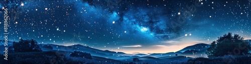 Whimsical Patterns Of Summer Night Skies. With Copy Space  Abstract Background