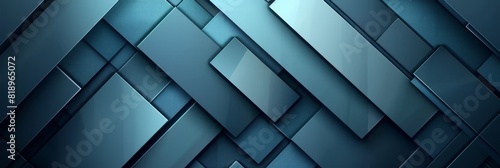 Abstract blue background with diagonal lines and geometric shapes for design template illustration, AI wallpaper
