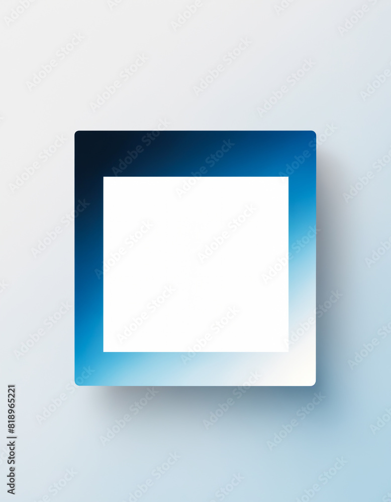 White square with blue and white gradient rounded corners frame on a gradient background. Banner, button, social media post, poster, flyer, icon background with copy space. White square with blue and white gradient rounded corners frame on a gradient background. Banner, button, social media post, poster, flyer, icon background with copy space.
