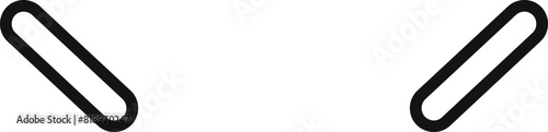 Simplistic black line drawing of two paperclips on a white background, perfect for officerelated designs