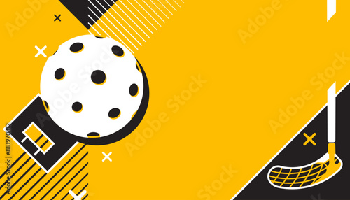 Abstract floorball background. Sports concept photo