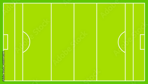 Hurling field top view. Sport concept