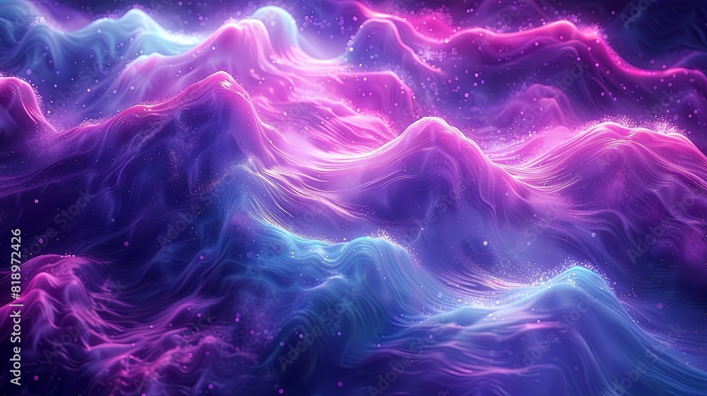 Abstract cosmic waves with vibrant pink and blue colors creating a surreal and dreamy landscape, perfect for backgrounds and visuals. Abstract cosmic waves with vibrant pink and blue colors creating a surreal and dreamy landscape, perfect for backgrounds and visuals.