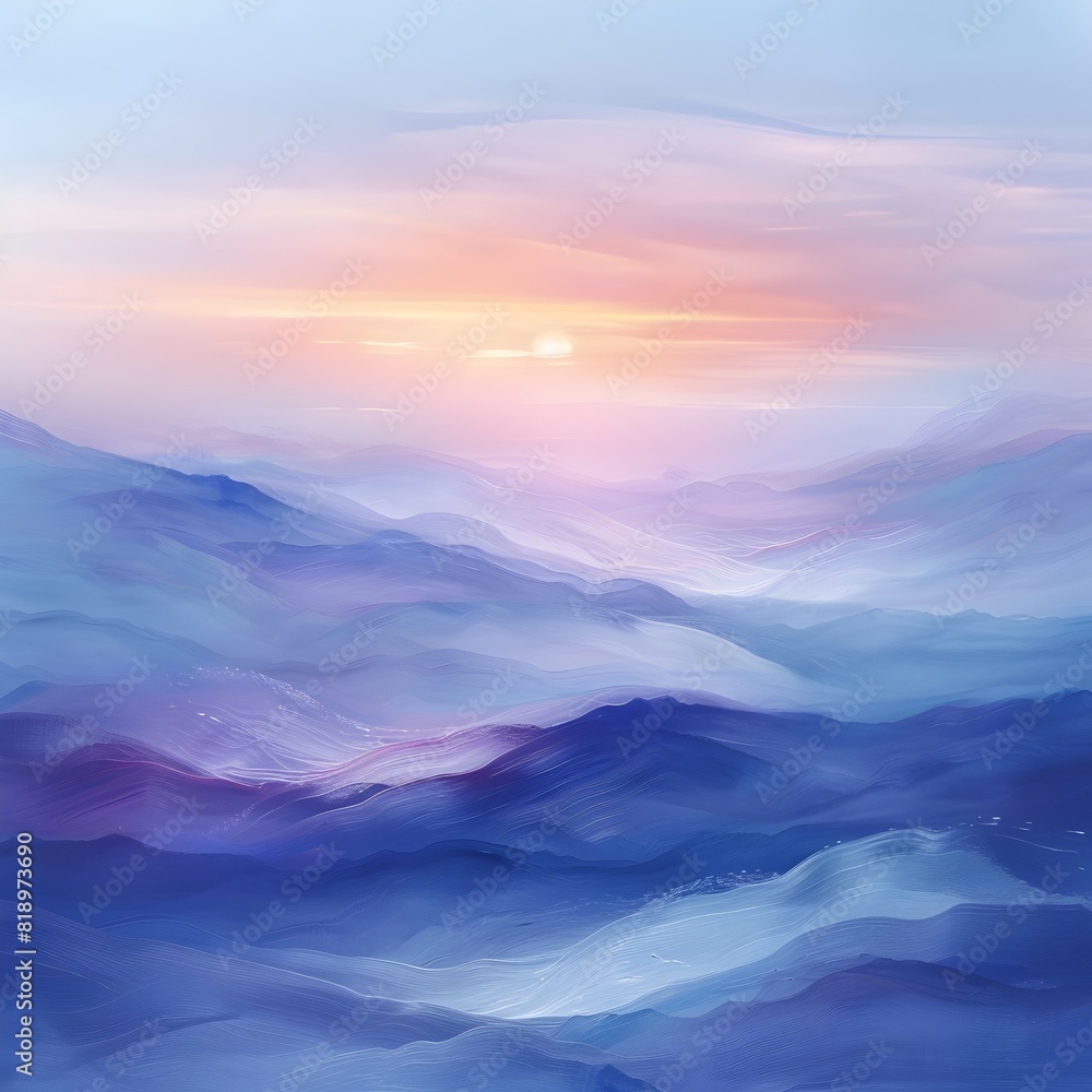 Dreamlike Soft Pastel Hues Merge in Impressionistic Landscape