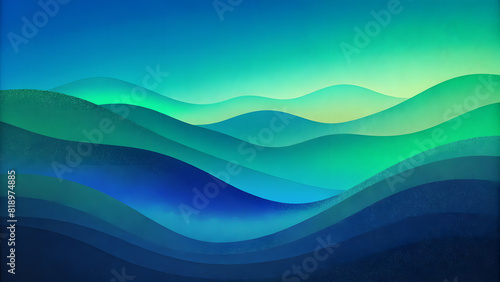Grainy Oceanic Gradient: Turquoise, Seafoam Green, and Deep Blue. Perfect for: Summer Escapes, Beach Weddings, Ocean-Themed Parties, Tropical Getaways, web design, digital art creations, posters. photo